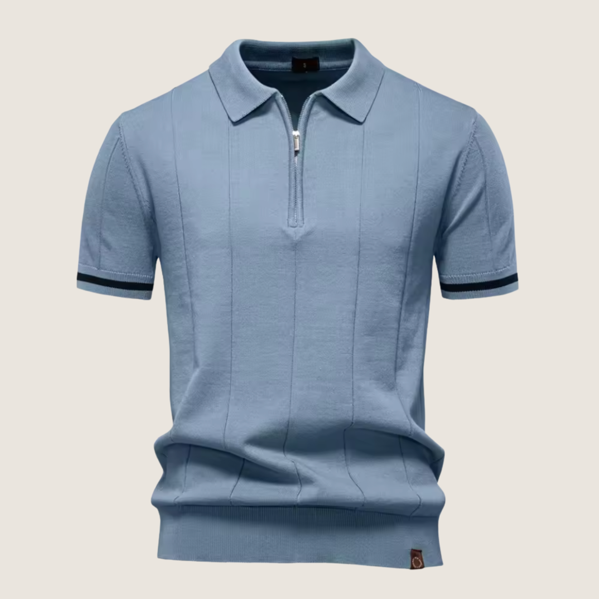 Monarch – Slim Fit Men’s Zip Polo – Minimalist Style & Comfort for Every Occasion