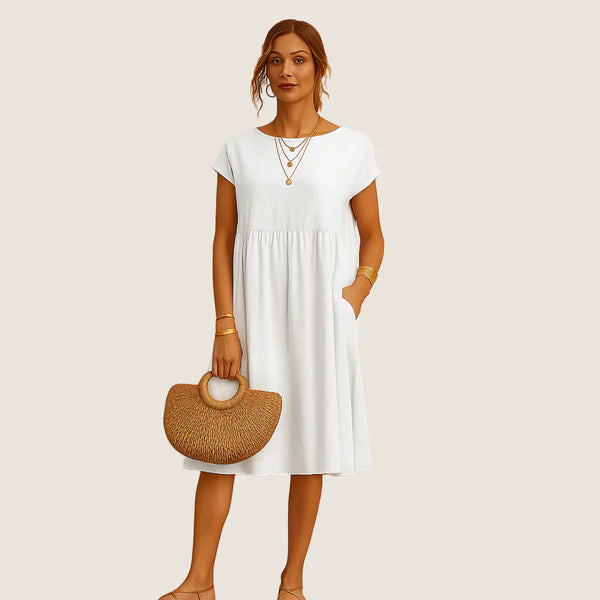Monarch Alice Short Linen Dress – Casual Elegance for Every Day