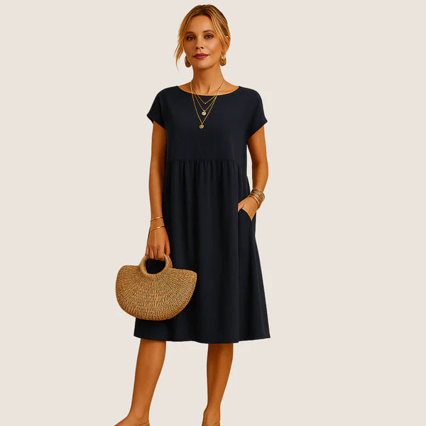 Monarch Alice Short Linen Dress – Casual Elegance for Every Day