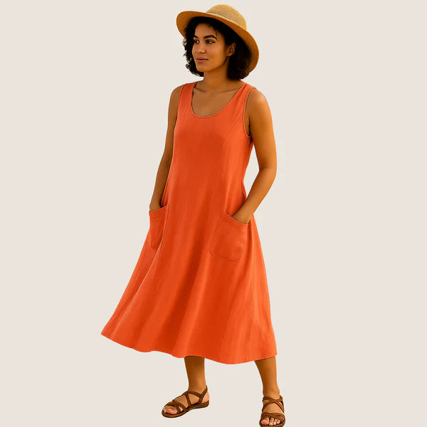 Monarch Isadora Midi Dress – Casual Elegance with Pockets