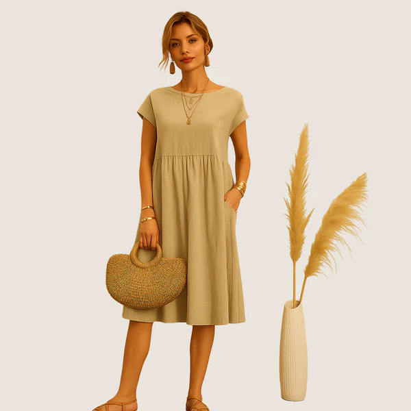 Monarch Alice Short Linen Dress – Casual Elegance for Every Day