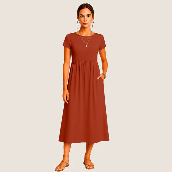 Monarch Alice Midi Dress – Casual & Timeless Elegance