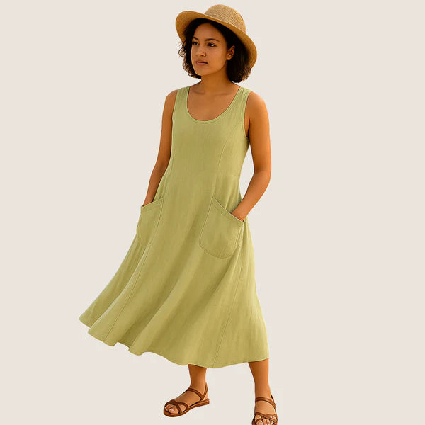 Monarch Isadora Midi Dress – Casual Elegance with Pockets