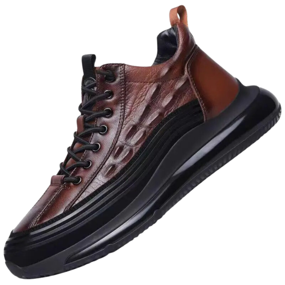 Monarch Wear - Italian Crocodile Print Air Cushion Casual Shoes for Men