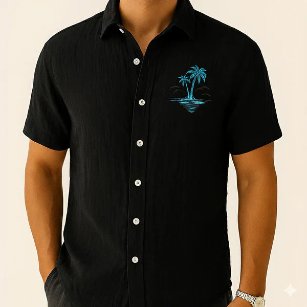 Monarch Summer Linen Shirt – Beach Style with Exotic Prints