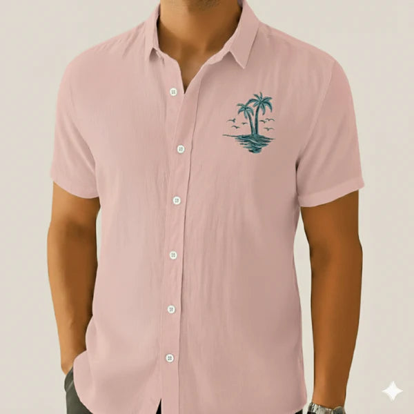 Monarch Summer Linen Shirt – Beach Style with Exotic Prints