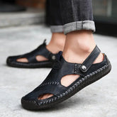 Monarch Wear - Men's High Quality Soft Leather Casual Sandals - CloudWay™