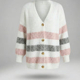 Monarch Wear™ | Soft Striped V-Neck Jumper Douce™