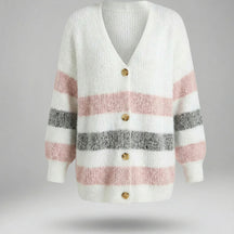 Monarch Wear™ | Soft Striped V-Neck Jumper Douce™