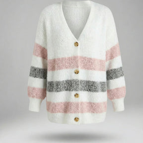 Monarch Wear™ | Soft Striped V-Neck Jumper Douce™