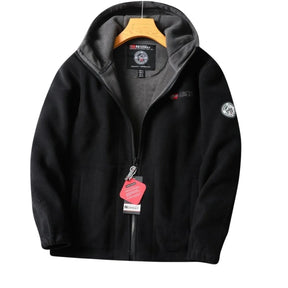 Nordwell™ Men’s Hooded Jacket – Embroidered Winter Hoodie Jacket