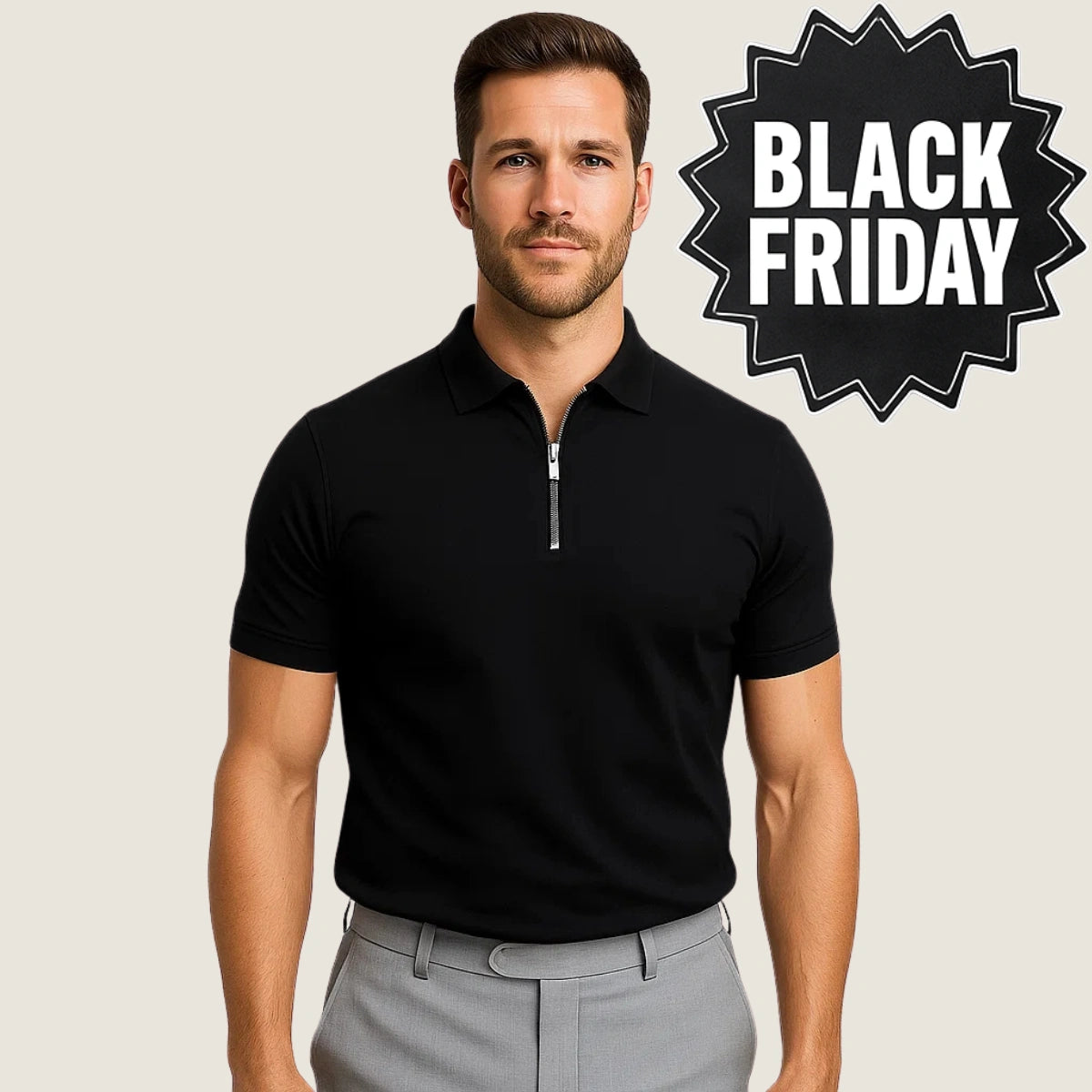 Monarch – Men’s Zip Polo – Modern Style & Light Comfort - [2 POLO SHIRTS FOR 39.90] - [UNMISSABLE]
