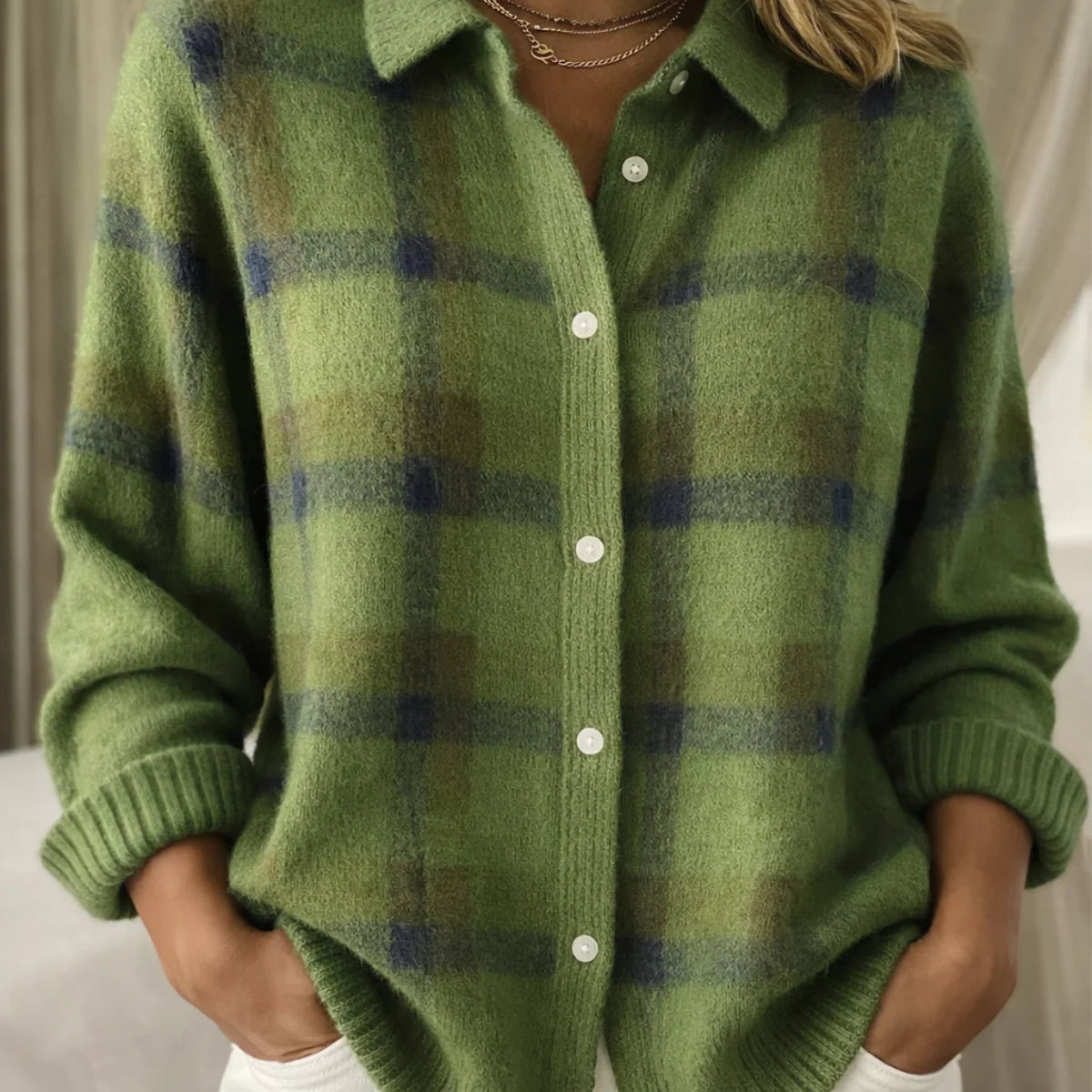 Monarch Wear™ | Cardigan Rétro Check™