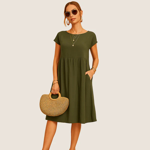 Monarch Alice Short Linen Dress – Casual Elegance for Every Day