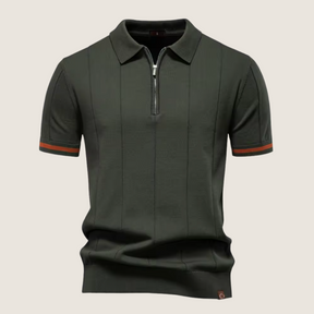 Monarch – Slim Fit Men’s Zip Polo – Minimalist Style & Comfort for Every Occasion