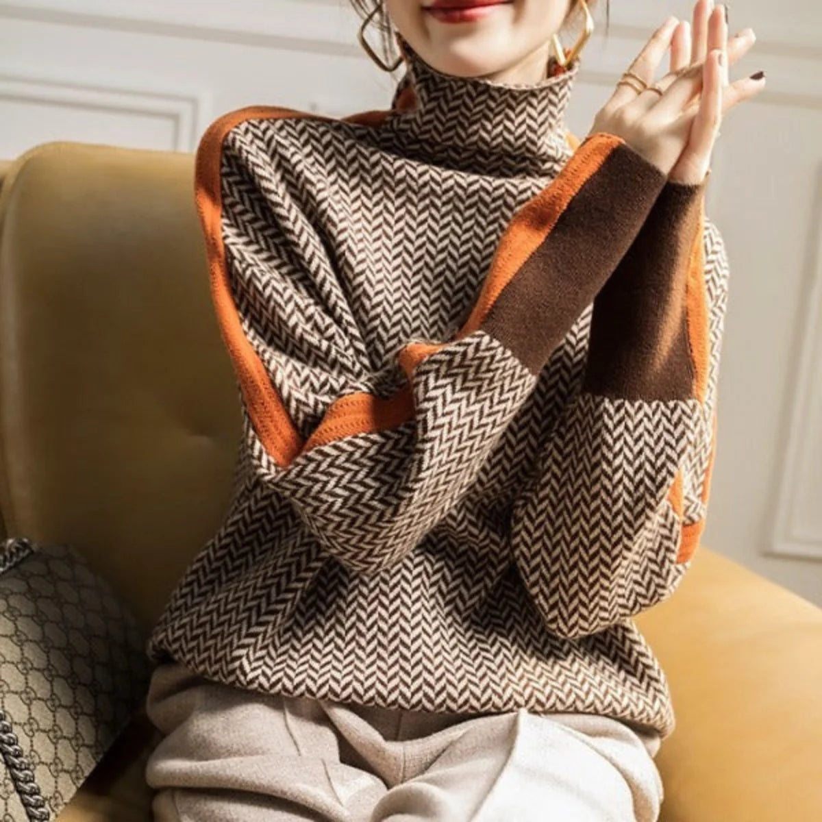 Monarch Wear™ | Clémence Roll Neck Jumper Signature™