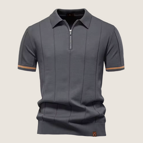 Monarch – Slim Fit Men’s Zip Polo – Minimalist Style & Comfort for Every Occasion