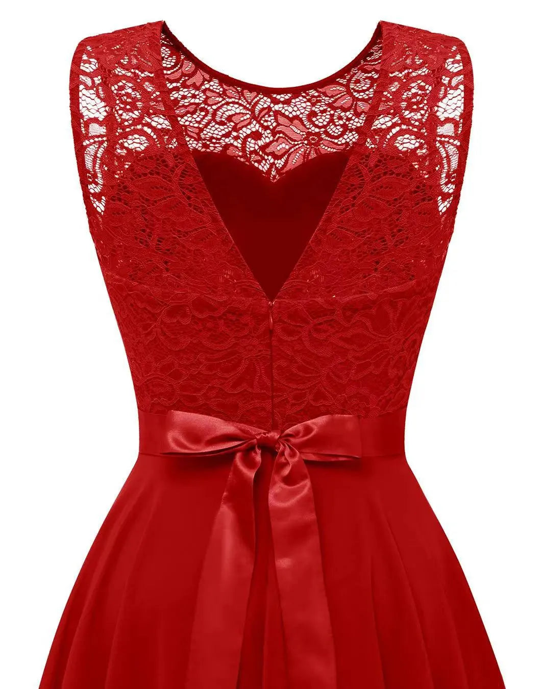Women's Sleeveless Asymmetric High-Low Christmas Party Dress
