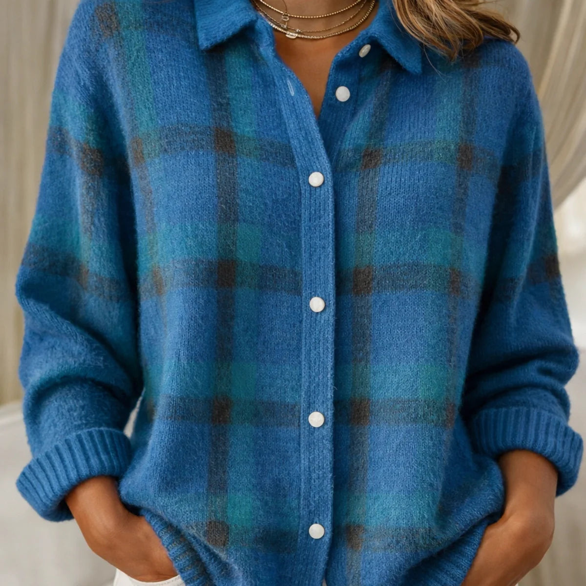 Monarch Wear™ | Cardigan Rétro Check™