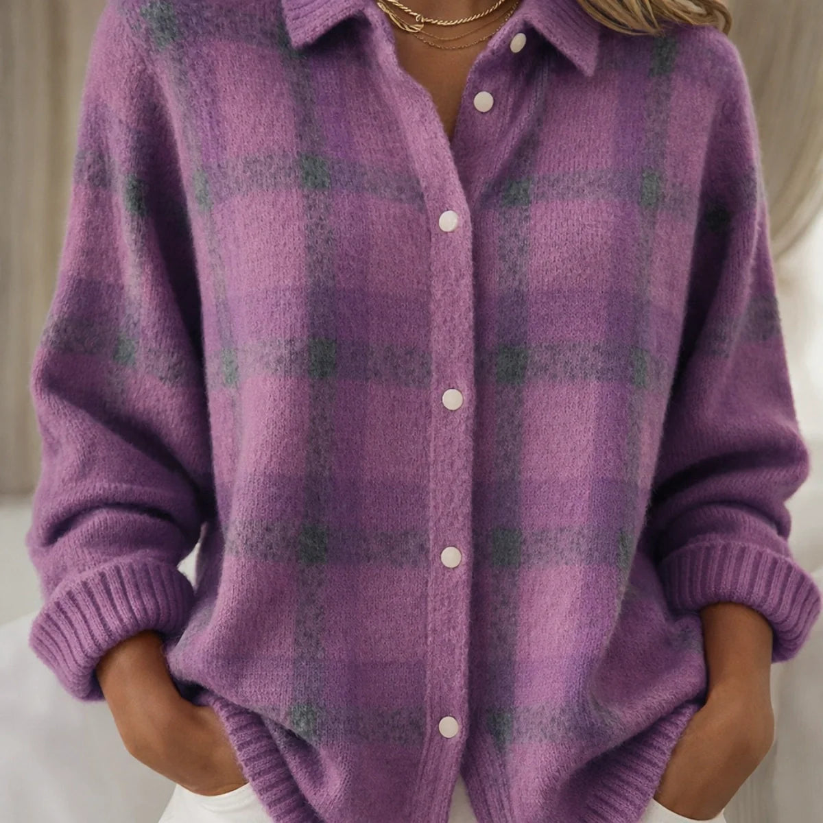 Monarch Wear™ | Cardigan Rétro Check™