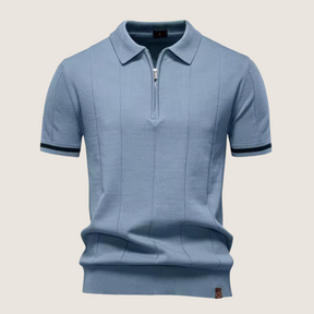 Monarch – Slim Fit Men’s Zip Polo – Minimalist Style & Comfort for Every Occasion