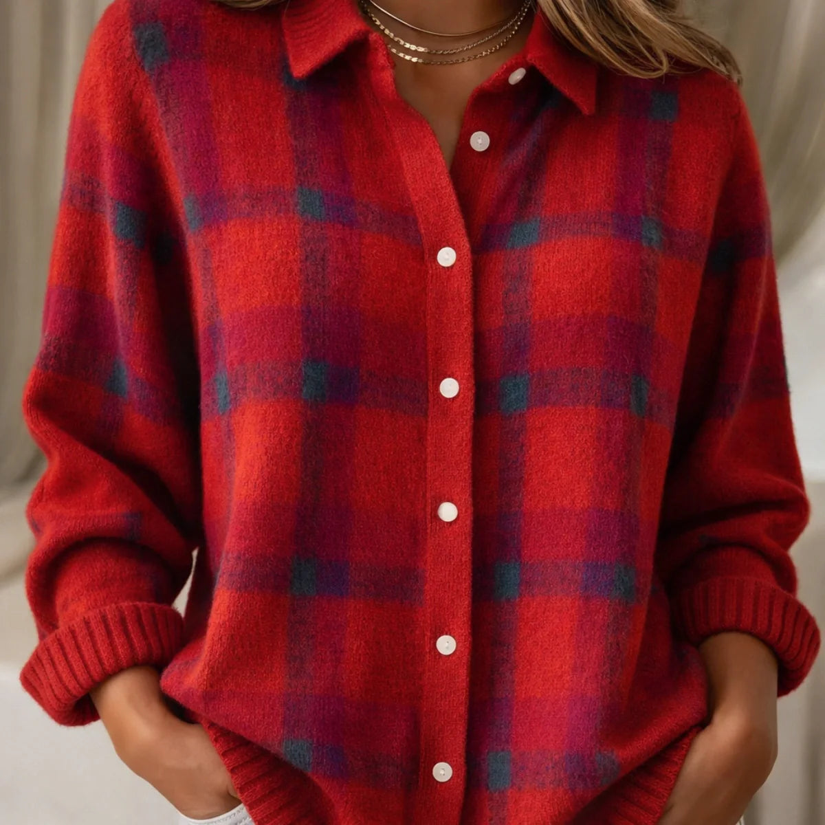 Monarch Wear™ | Cardigan Rétro Check™