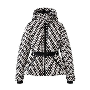 AuraBelt™ – Warm, Windproof & Elegant Belted Quilted Ski Jacket