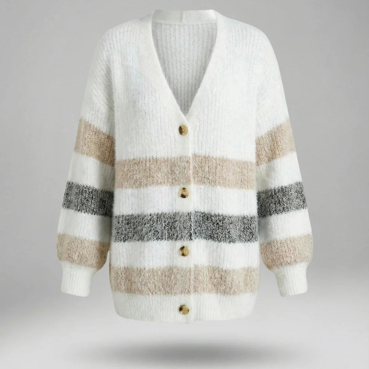 Monarch Wear™ | Soft Striped V-Neck Jumper Douce™