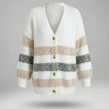 Monarch Wear™ | Soft Striped V-Neck Jumper Douce™