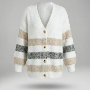 Monarch Wear™ | Soft Striped V-Neck Jumper Douce™