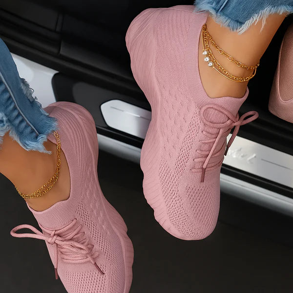 Monarch RespiraFlex Trainers – Breathable Mesh with Laces, EVA Sole