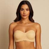 Monarch – Invisible Strapless Push-Up Bra – Front Closure & Gather Effect