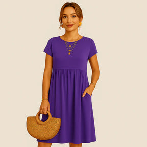 Monarch Alice Short Linen Dress – Casual Elegance for Every Day