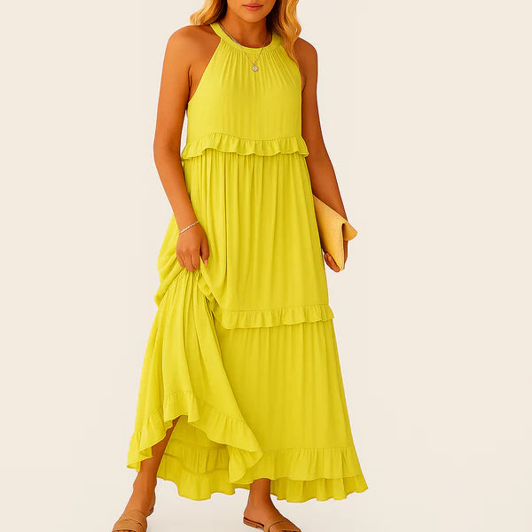 Monarch Noor Long Dress – Romantic Elegance with Ruffles