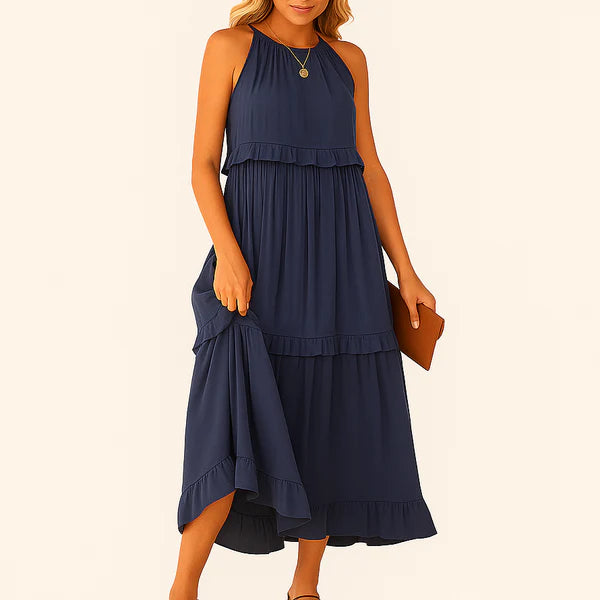 Monarch Noor Long Dress – Romantic Elegance with Ruffles