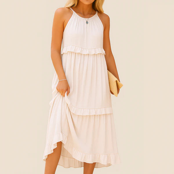 Monarch Noor Long Dress – Romantic Elegance with Ruffles