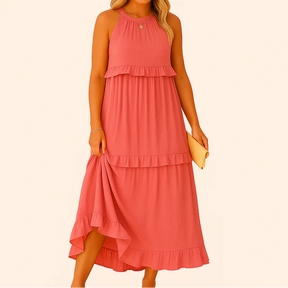 Monarch Noor Long Dress – Romantic Elegance with Ruffles