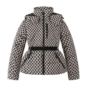 AuraBelt™ – Warm, Windproof & Elegant Belted Quilted Ski Jacket