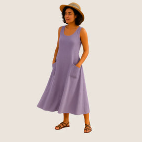 Monarch Isadora Midi Dress – Casual Elegance with Pockets