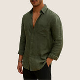 Monarch Linen & Cotton Shirt – Casual Chic Long Sleeves