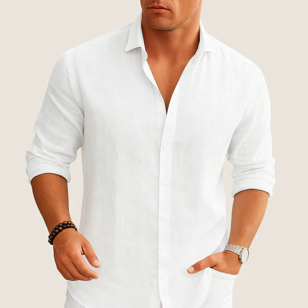 Monarch Linen & Cotton Shirt – Casual Elegance for Autumn