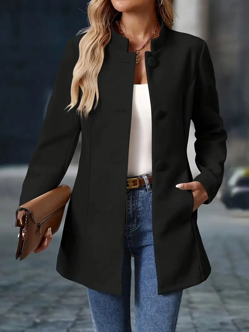 Women's Classic Button-Up Winter Coat