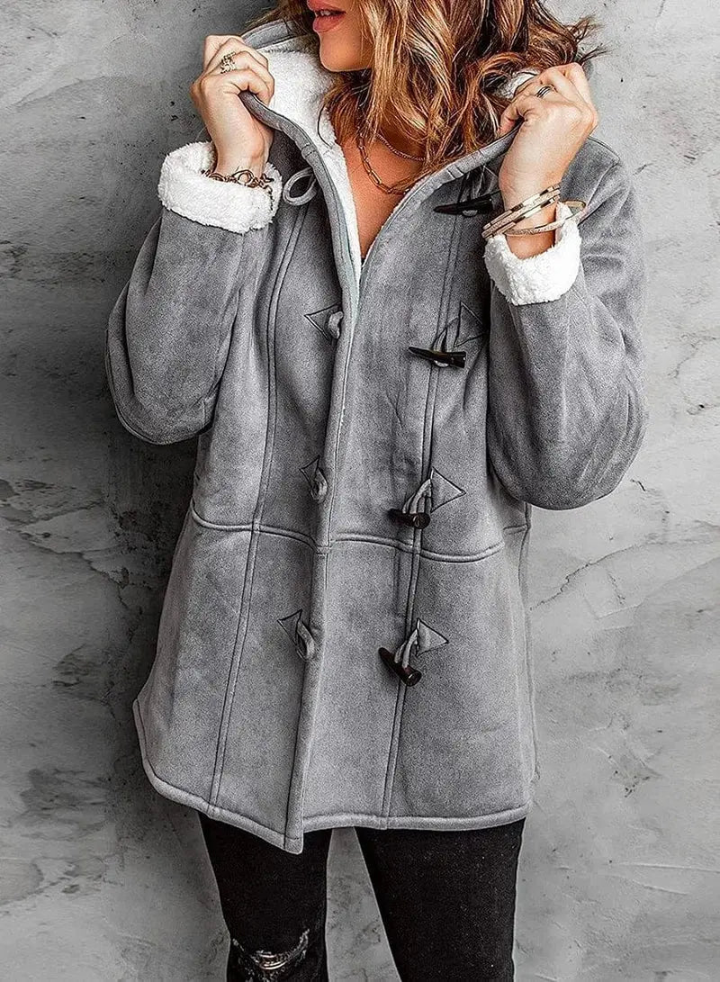 Women's Fleece-Lined Hooded Winter Coat