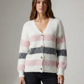 Monarch Wear™ | Soft Striped V-Neck Jumper Douce™