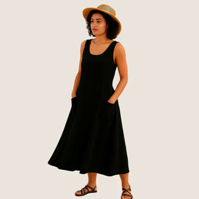 Monarch Isadora Midi Dress – Casual Elegance with Pockets