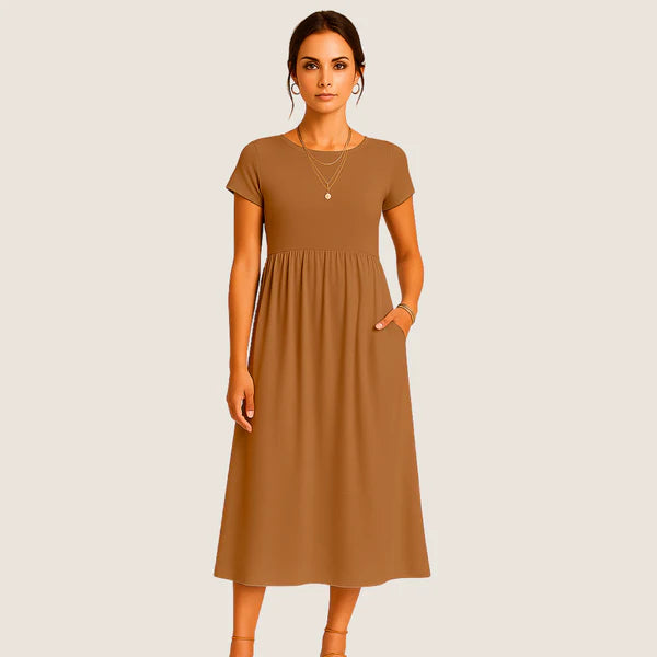 Monarch Alice Midi Dress – Casual & Timeless Elegance