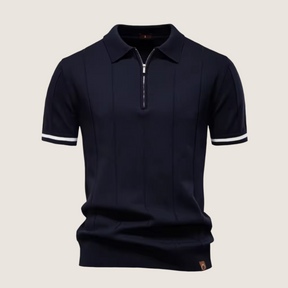 Monarch – Slim Fit Men’s Zip Polo – Minimalist Style & Comfort for Every Occasion