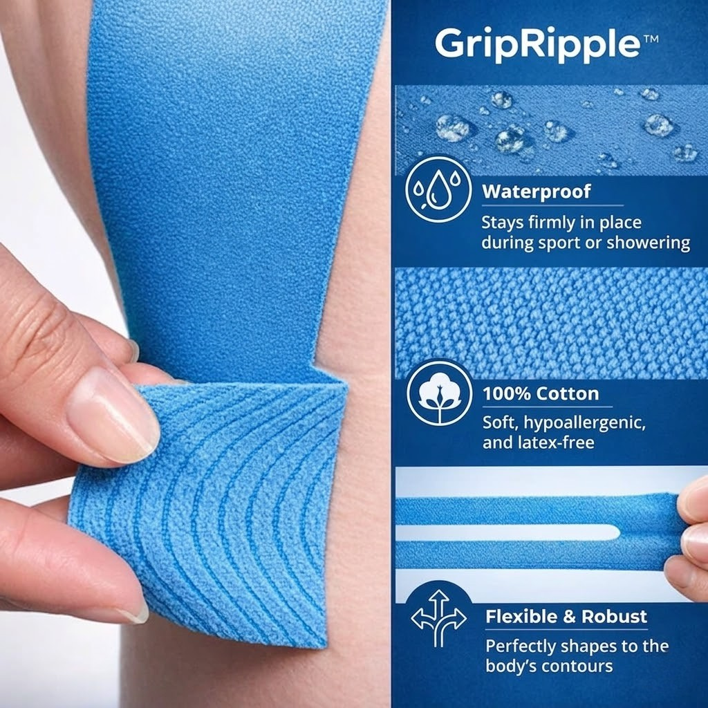 Pre-cut Knee Kinesiology Tape – GripRipple™
