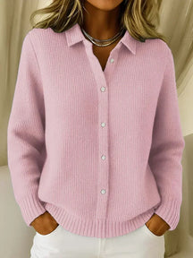 Women's Textured Knit Button-Up Cardigan