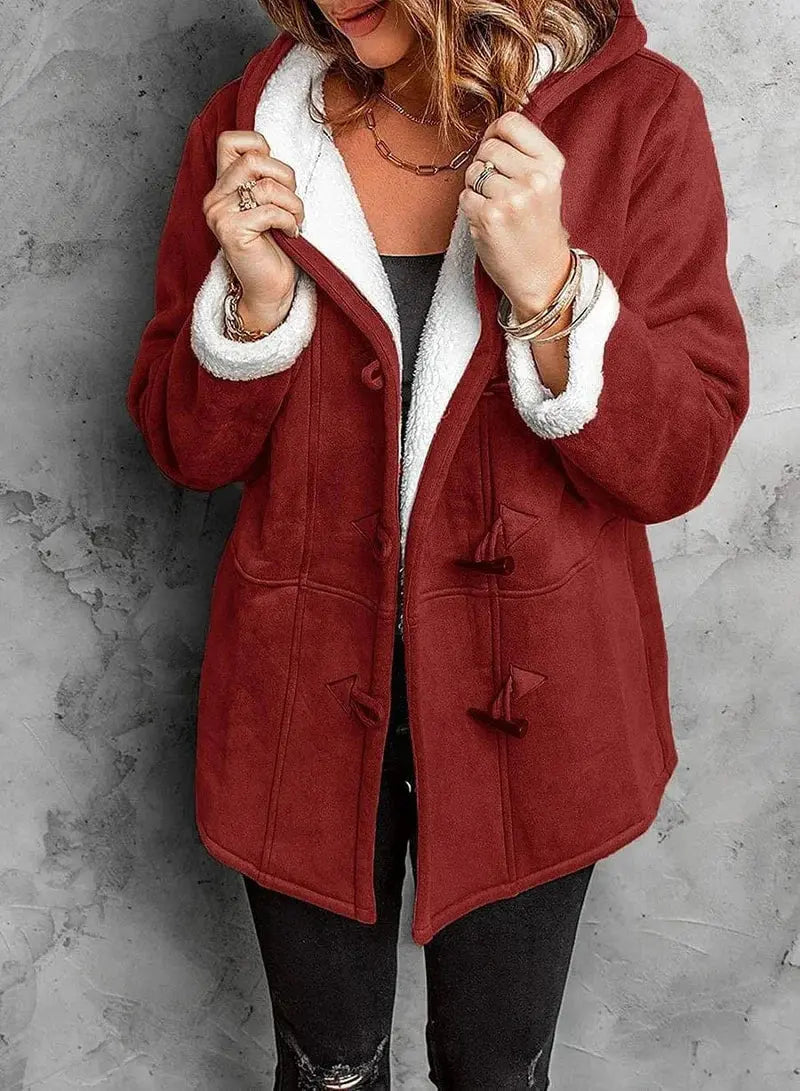 Women's Fleece-Lined Hooded Winter Coat